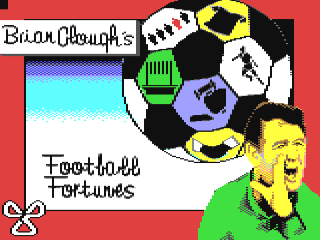 Brian Clough's Football Fortunes title screen for Commodore 64